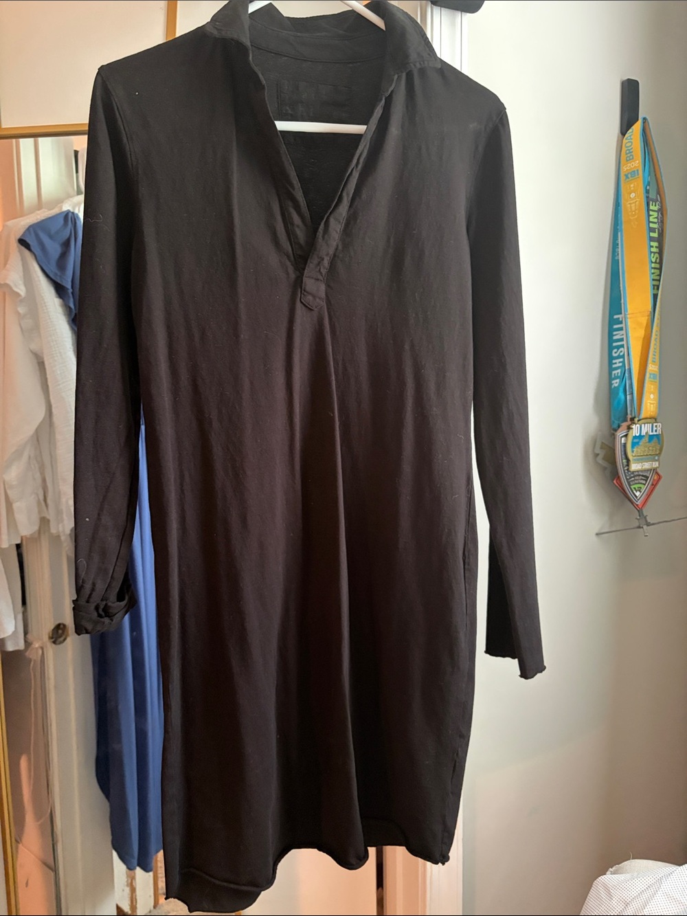 Black Long Sleeve Tunic Dress